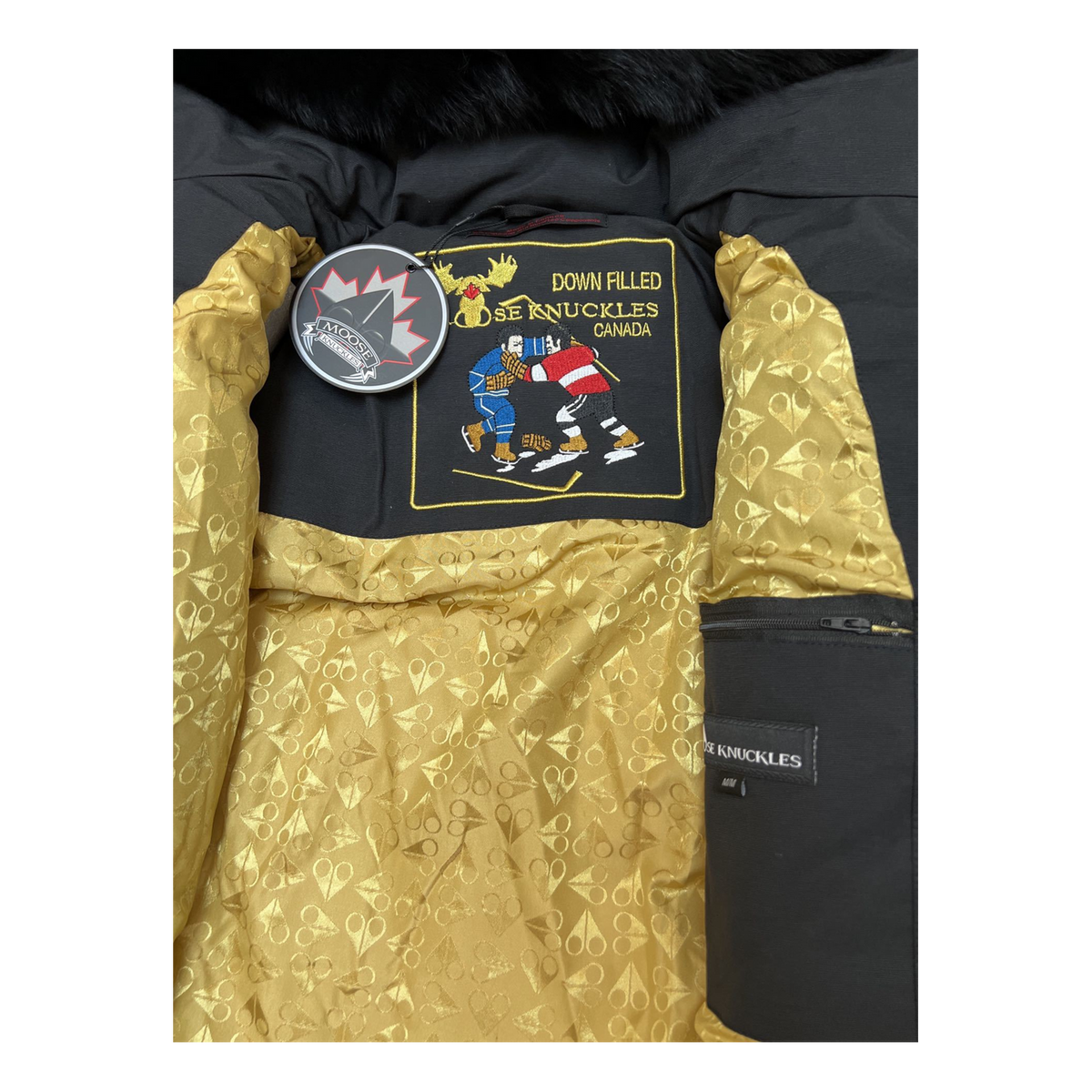 Moose Knuckles Gold 3Q Fur-Trim Puffer Jacket – Black | Canadian Down | Extreme Cold
