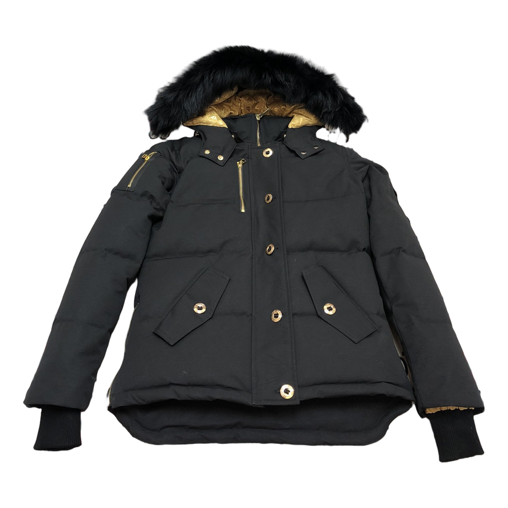 Moose Knuckles Gold 3Q Fur-Trim Hooded Puffer Jacket – Black | Canadian Down | Extreme Cold