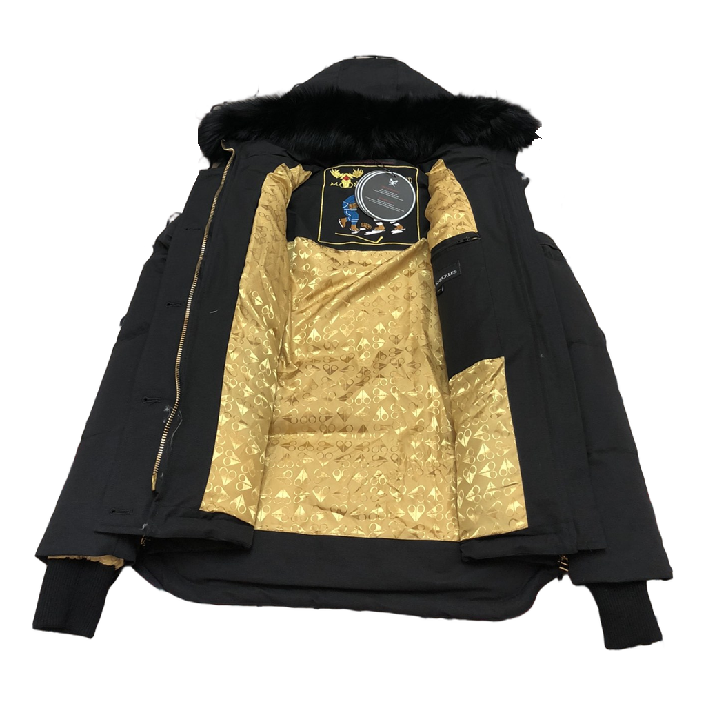 Moose Knuckles Gold 3Q Fur-Trim Hooded Puffer Jacket – Black | Canadian Down | Extreme Cold