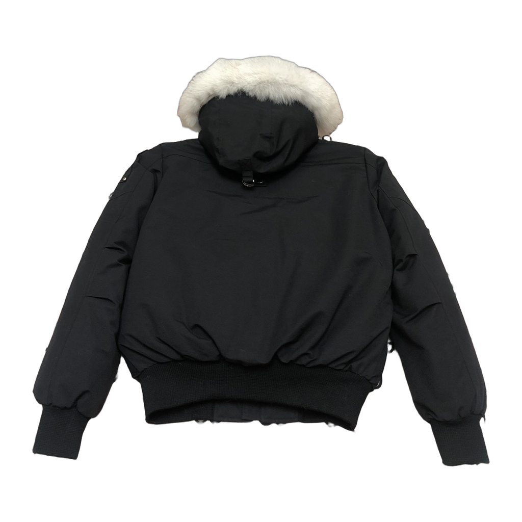 Moose Knuckles Men's Original Ballistic Shearling-Trim Bomber – Black | Canadian Down | Extreme Cold