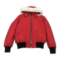 Moose Knuckles Men's Original Ballistic Shearling-Trim Bomber – Red | Canadian Down | Extreme Cold