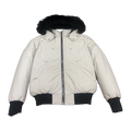 Moose Knuckles Men's Original Ballistic Shearling-Trim Bomber – White | Canadian Down | Extreme Cold
