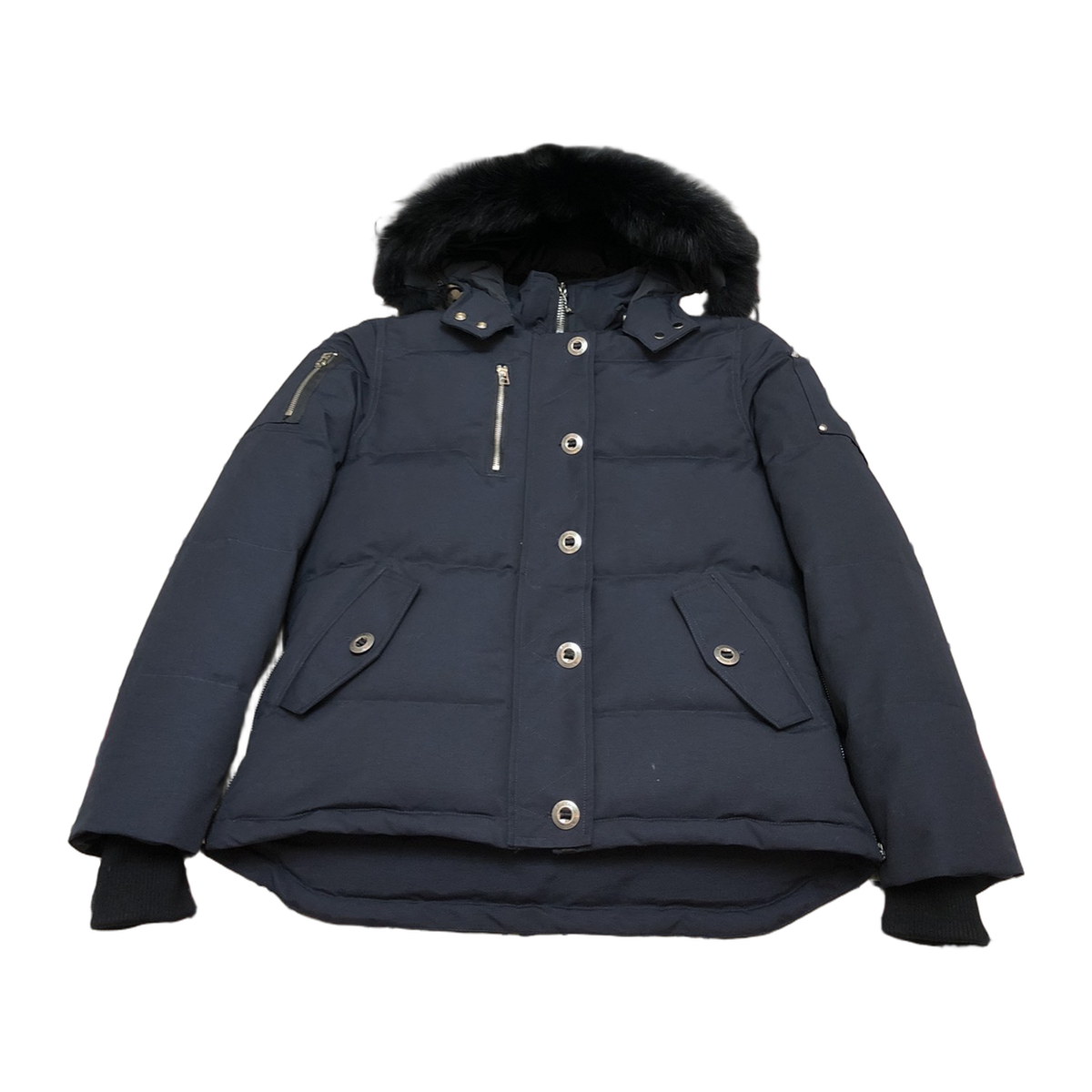 Moose Knuckles Women's Original Shearling-Trim 3Q Jacket – Navy | Canadian Down | Extreme Cold
