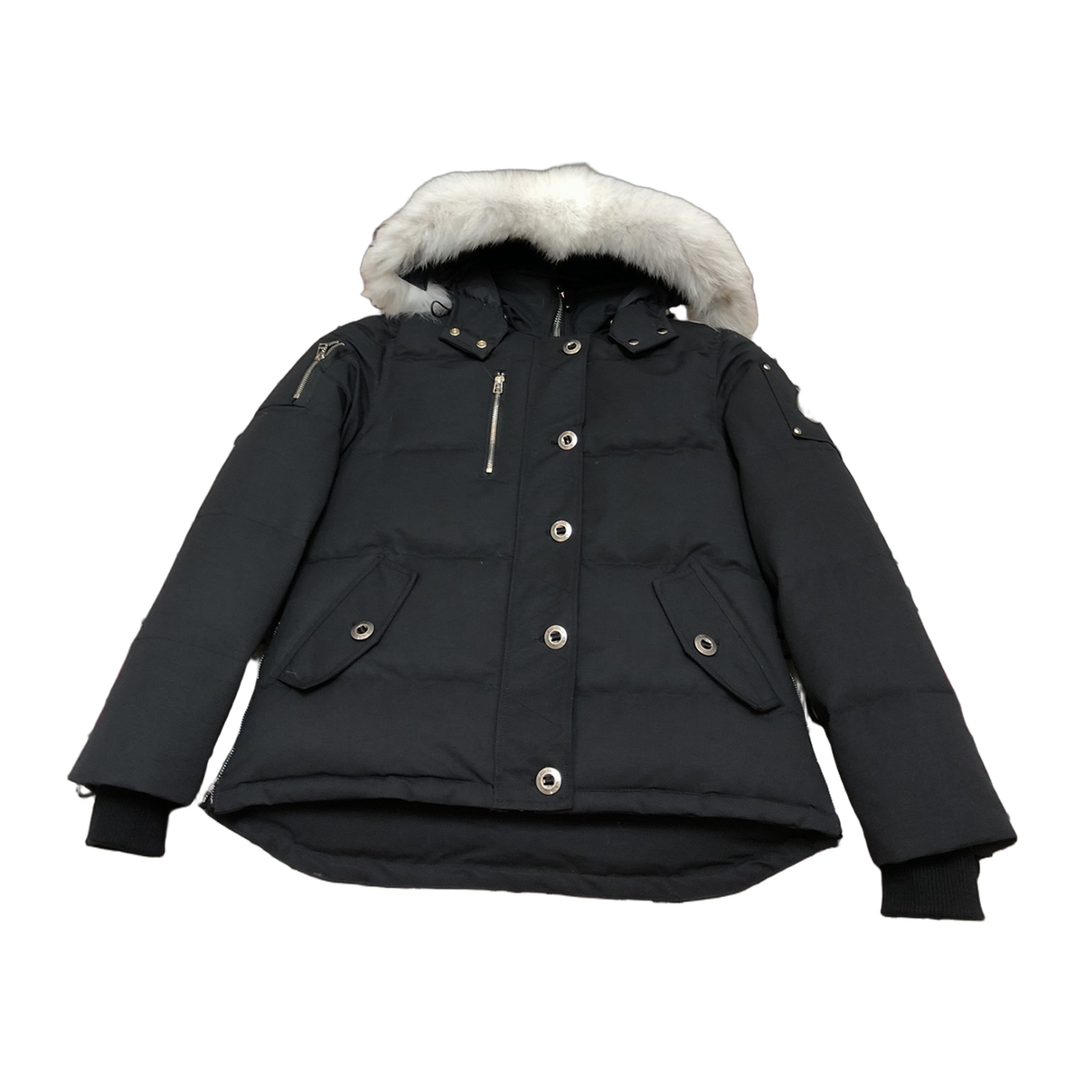 Moose Knuckles Women's Original Shearling-Trim 3Q Jacket – Navy | Canadian Down | Extreme Cold