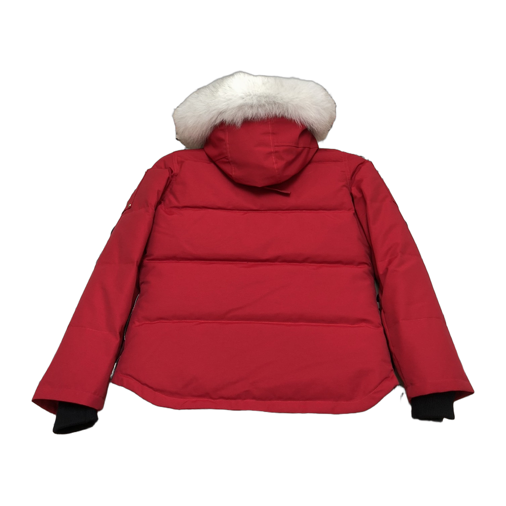 Moose Knuckles Women's Original Shearling-Trim 3Q Jacket – Red | Canadian Down | Extreme Cold