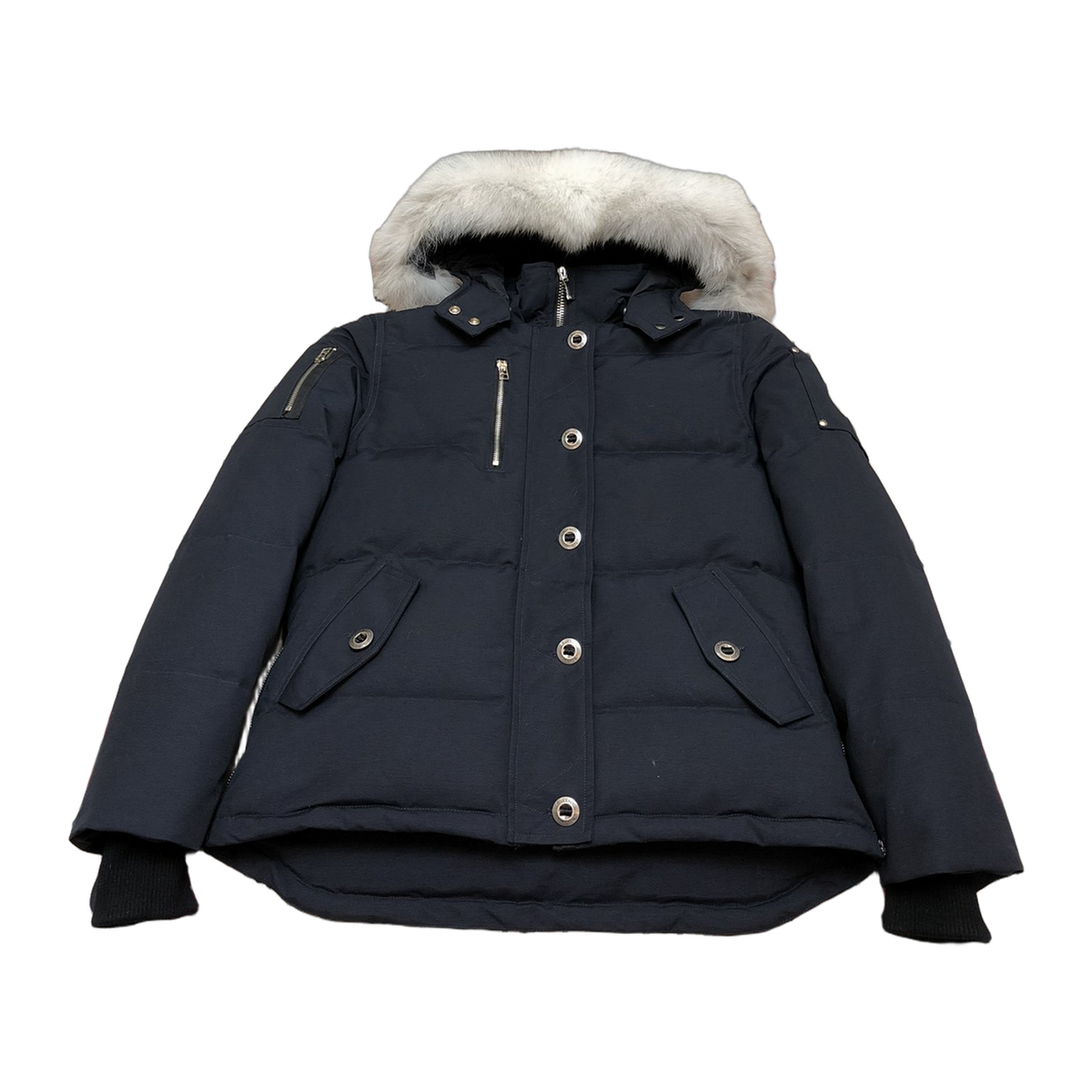 Moose Knuckles Women's Original Shearling-Trim 3Q Jacket – Navy | Canadian Down | Extreme Cold