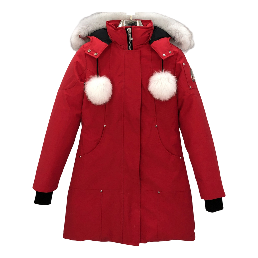 Moose Knuckles Stirling Pom-Pom Parka – White Fur Trim | Canadian Down | Extreme Cold
