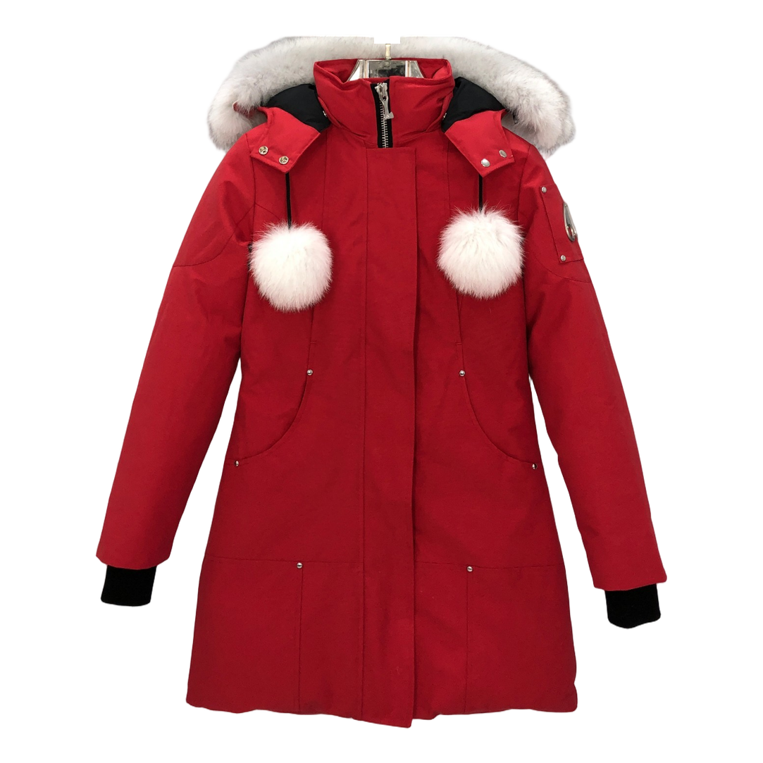 Moose Knuckles Stirling Pom-Pom Parka – White Fur Trim | Canadian Down | Extreme Cold