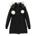 Moose Knuckles Stirling Pom-Pom Parka – Black | White Fur Trim | Canadian Down | Extreme Cold