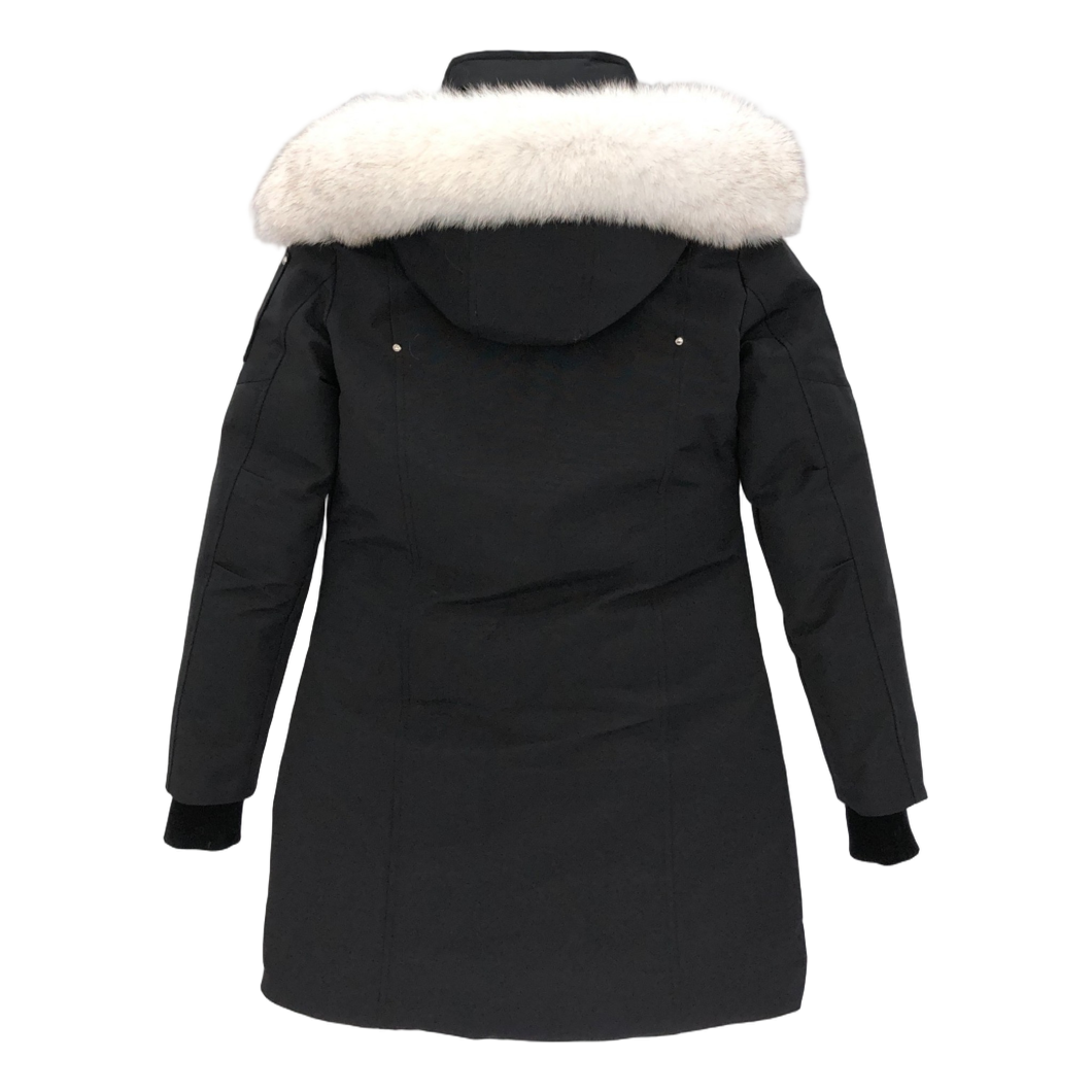 Moose Knuckles Stirling Pom-Pom Parka – Black | White Fur Trim | Canadian Down | Extreme Cold