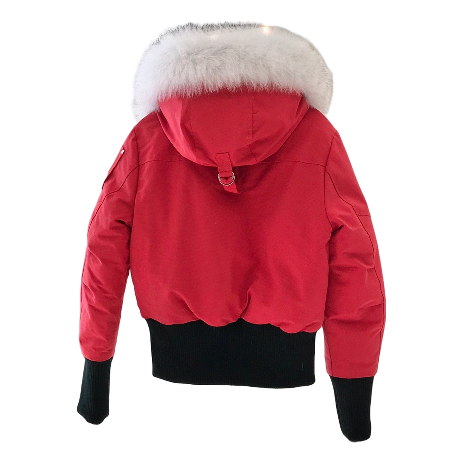 Moose Knuckles Debbie Fur-Trim Bomber – Red | Canadian Down | Luxury Outerwear