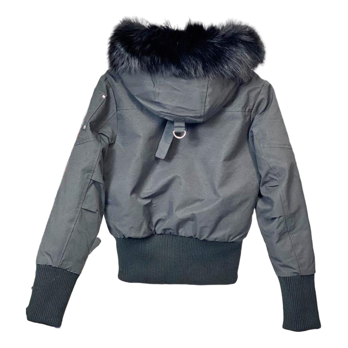 Moose Knuckles Debbie Fur-Trim Bomber – Black | Canadian Down | Luxury Outerwear
