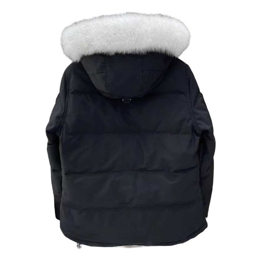 Moose Knuckles Chest-Zip Fur-Trim Hooded Puffer Jacket | Canadian Down | Extreme Cold