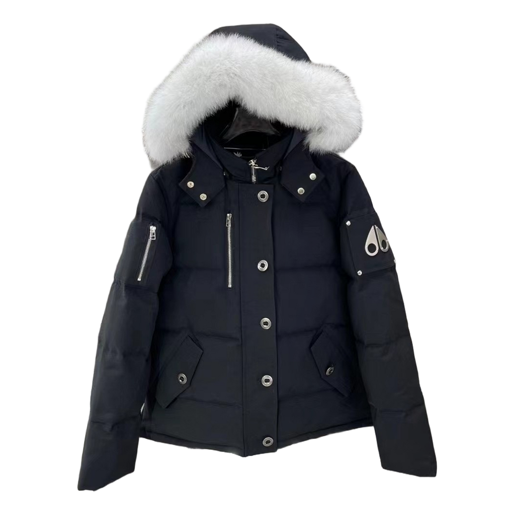 Moose Knuckles Chest-Zip Fur-Trim Hooded Puffer Jacket | Canadian Down | Extreme Cold