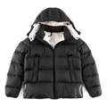 Moncler Contrast-Lined Logo-Hood Puffer Jacket – Black | Premium Down | Luxury Outerwear