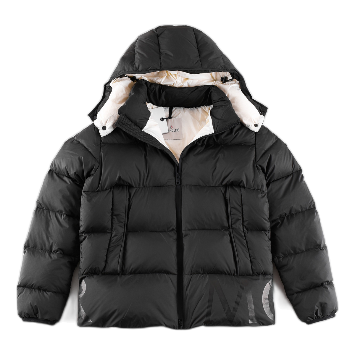 Moncler Contrast-Lined Logo-Hood Puffer Jacket – Black | Premium Down | Luxury Outerwear