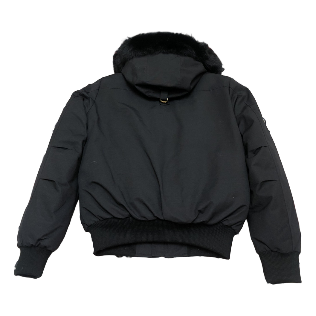 Moose Knuckles Gold Ballistic Fur-Trim Bomber – Black | Canadian Down | Extreme Cold