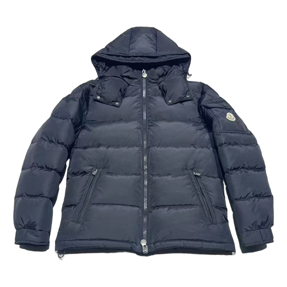 Moncler Sleeve-Pocket Hooded Puffer Jacket – Navy | Premium Down | Luxury Outerwear