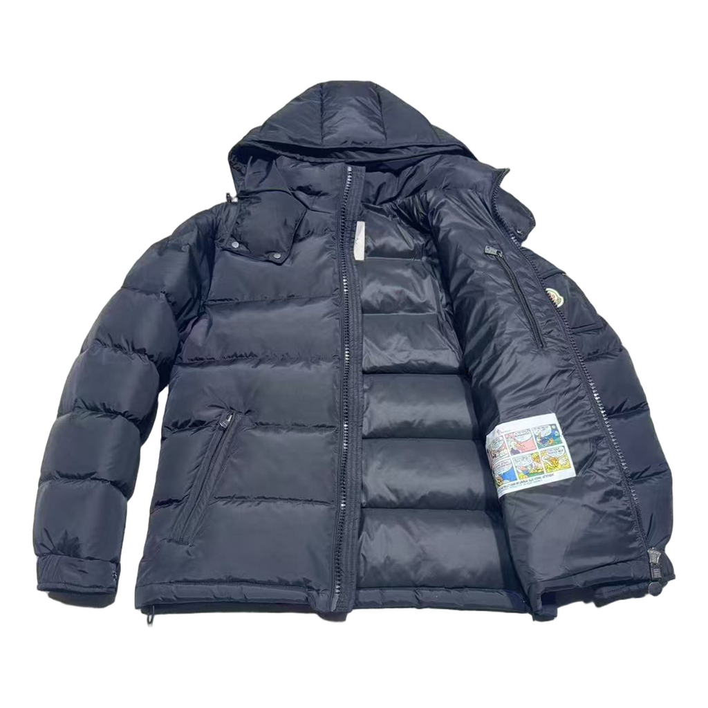 Moncler Sleeve-Pocket Hooded Puffer Jacket – Navy | Premium Down | Luxury Outerwear