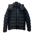 Moncler Vertical-Logo Placket Hooded Puffer Jacket – Black | Premium Down | Luxury Outerwear