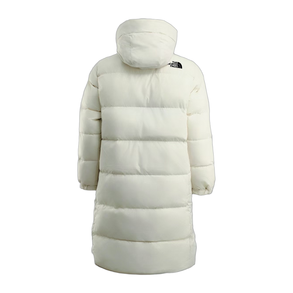 The North Face Colour-Block Long Down Coat – White | Premium Down | Full-Length Coverage