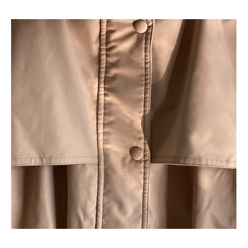Prada Belted Fur-Trim Hooded Coat – Blush Beige | Sculpted Luxury Winter Coat