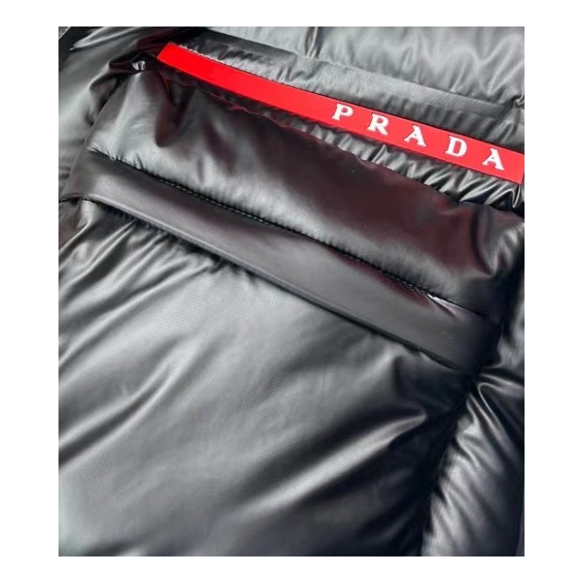 Prada Linea Rossa Hooded Puffer Jacket – Black | Luxury Technical Outerwear