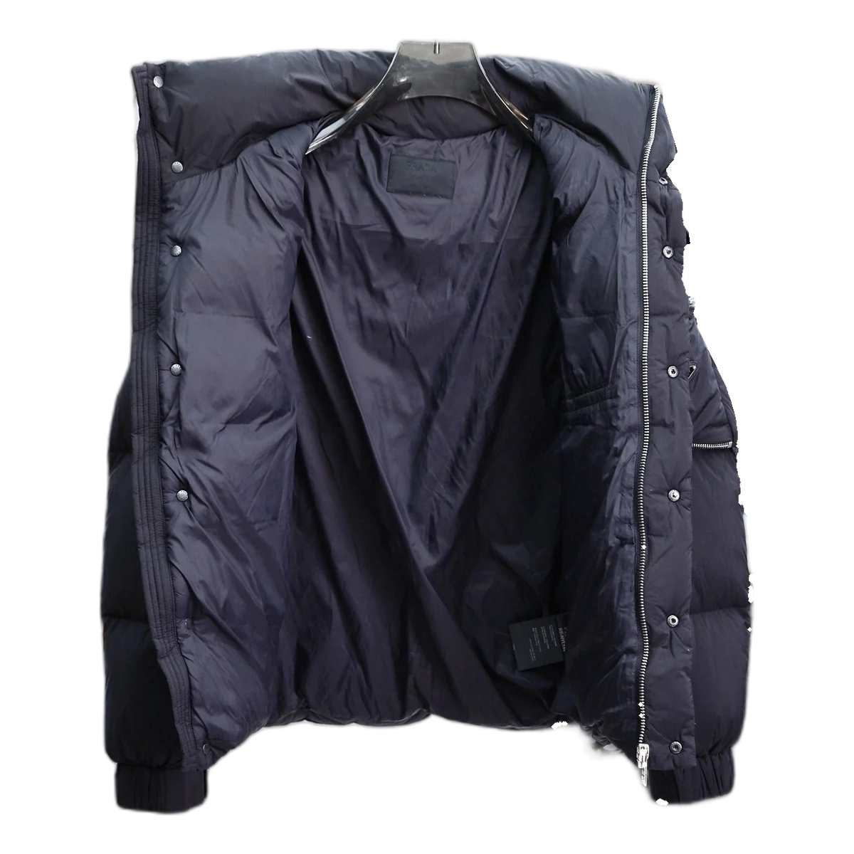 Prada Hooded Puffer Jacket with Sleeve Pouch | Signature Italian Luxury Outerwear